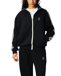 Model wearing SM Insignia Track Jacket Black front