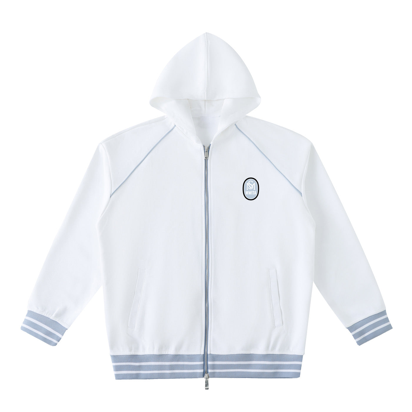SM Insignia Hoodie white front