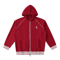 SM Insignia Hoodie carmine front