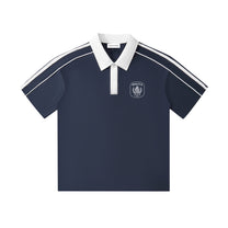SM Royal Emblem Polo T-shirt navy front