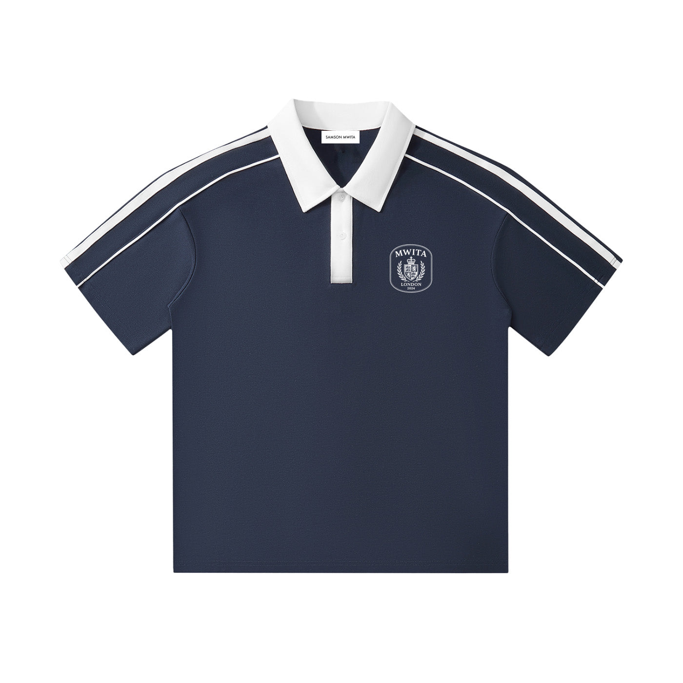 SM Royal Emblem Polo T-shirt navy front