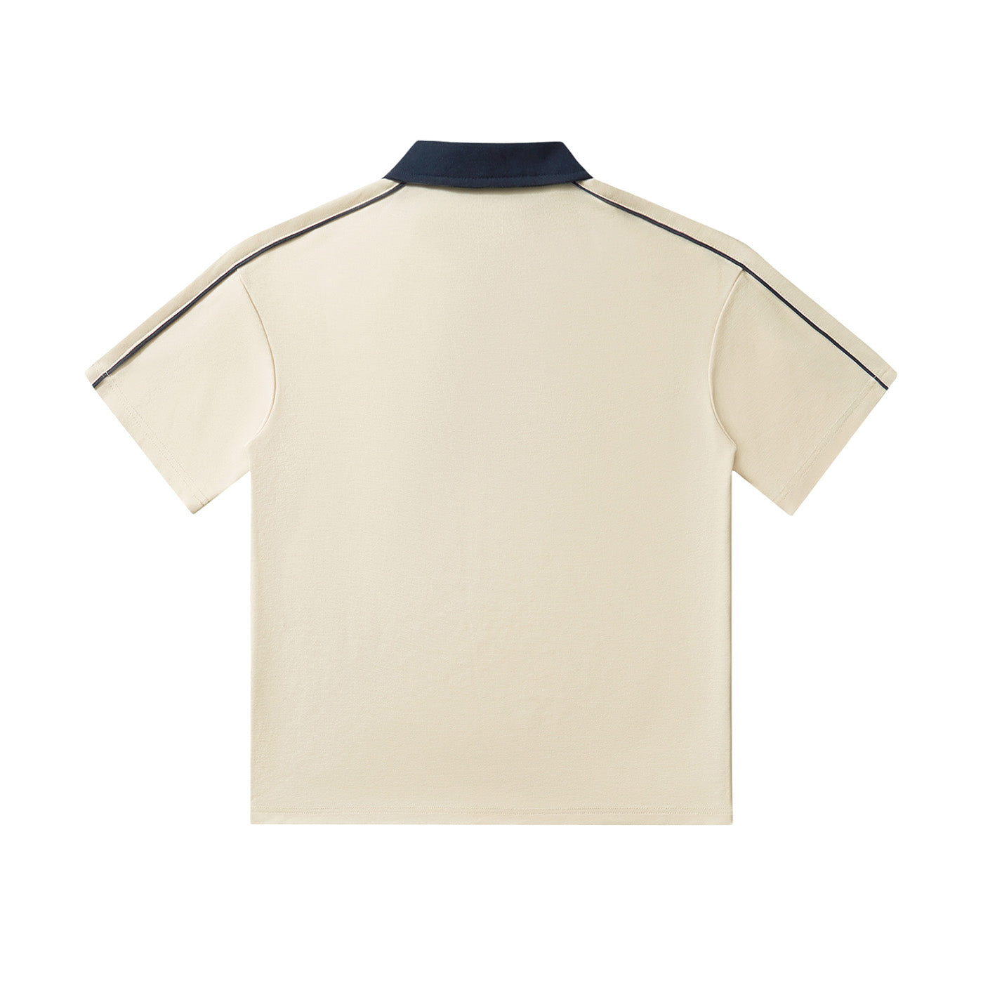 SM Royal Emblem Polo T-shirt beige back