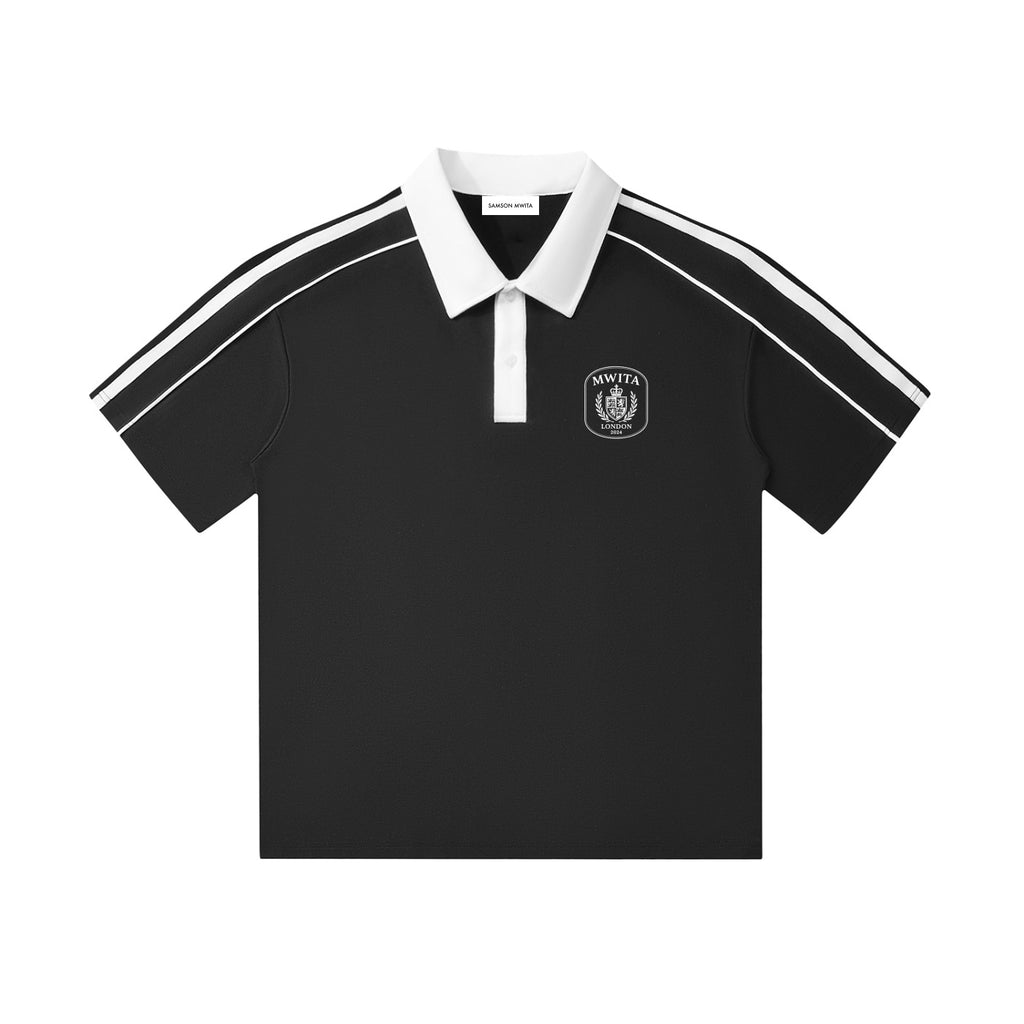 SM Royal Emblem Polo T-shirt black front