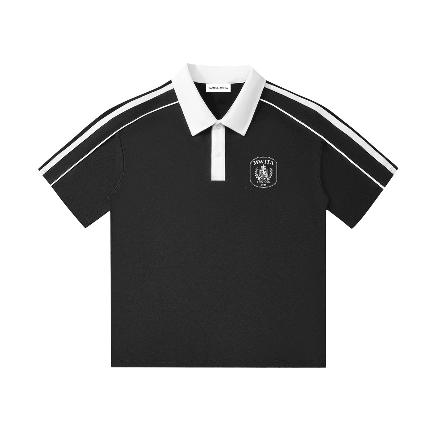 SM Royal Emblem Polo T-shirt black front