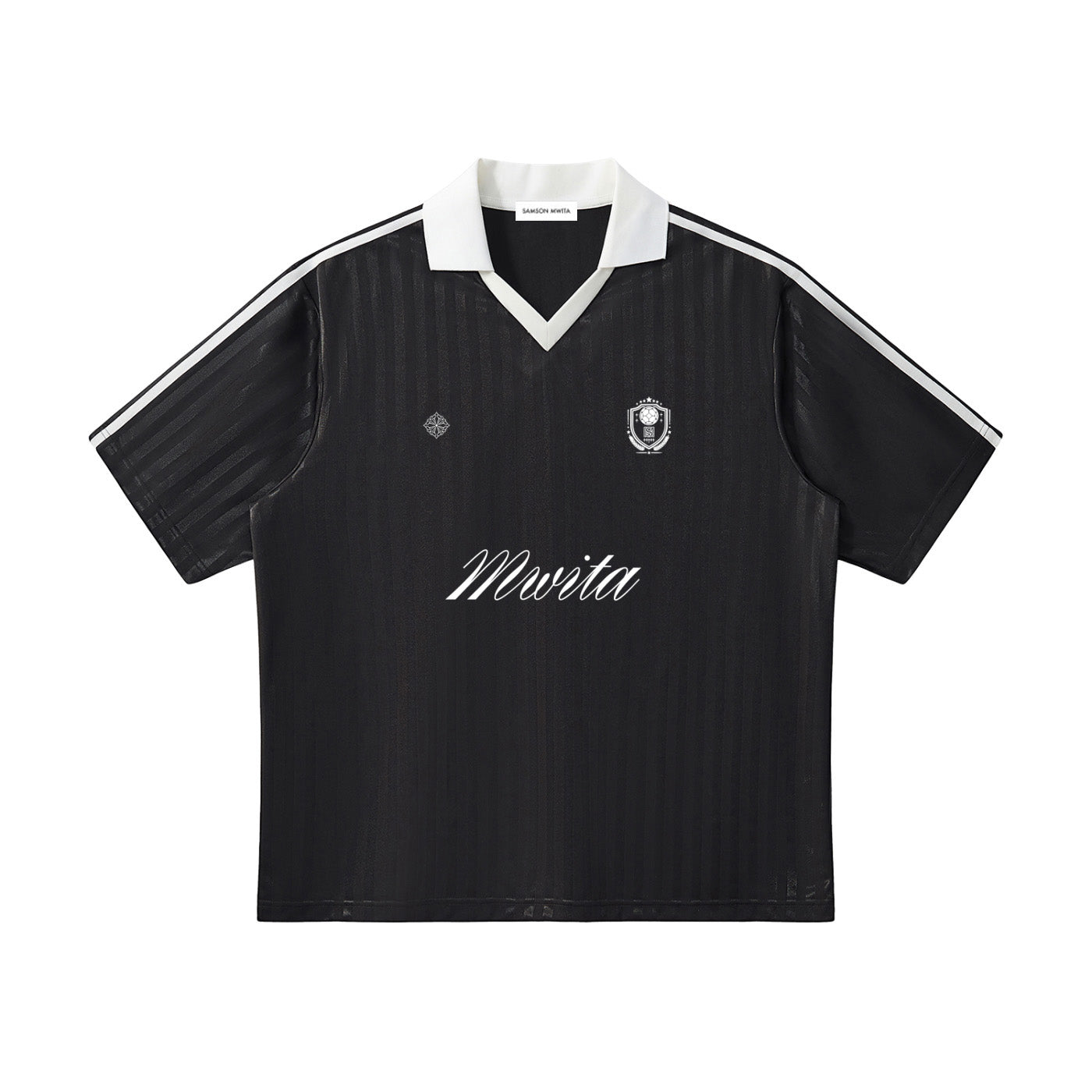SM Legacy Jersey Polo T-shirt black front