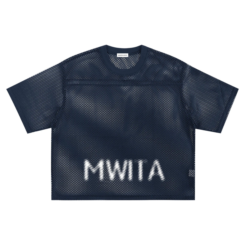 SM Mesh Boxy T-shirt blue front