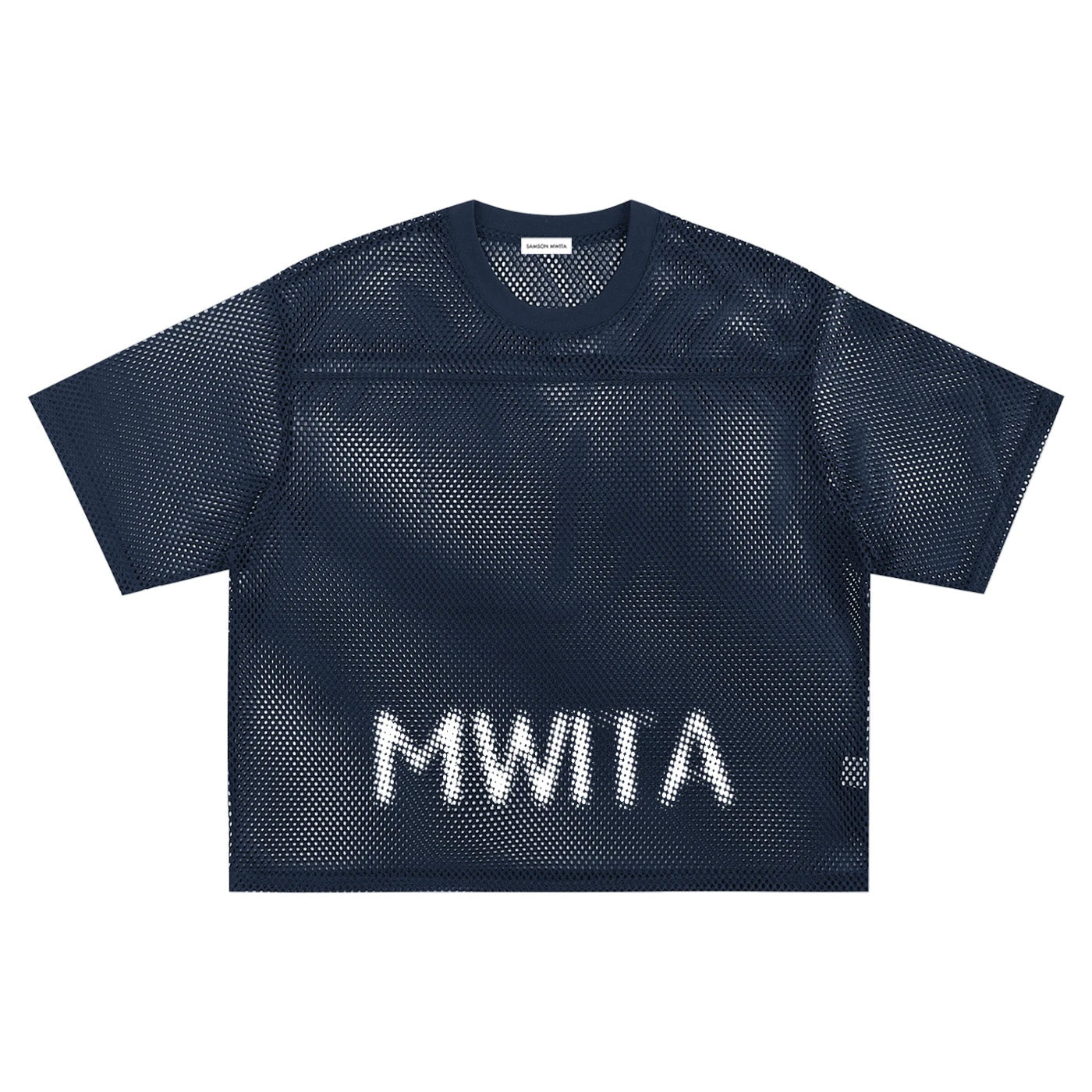 SM Mesh Boxy T-shirt blue front