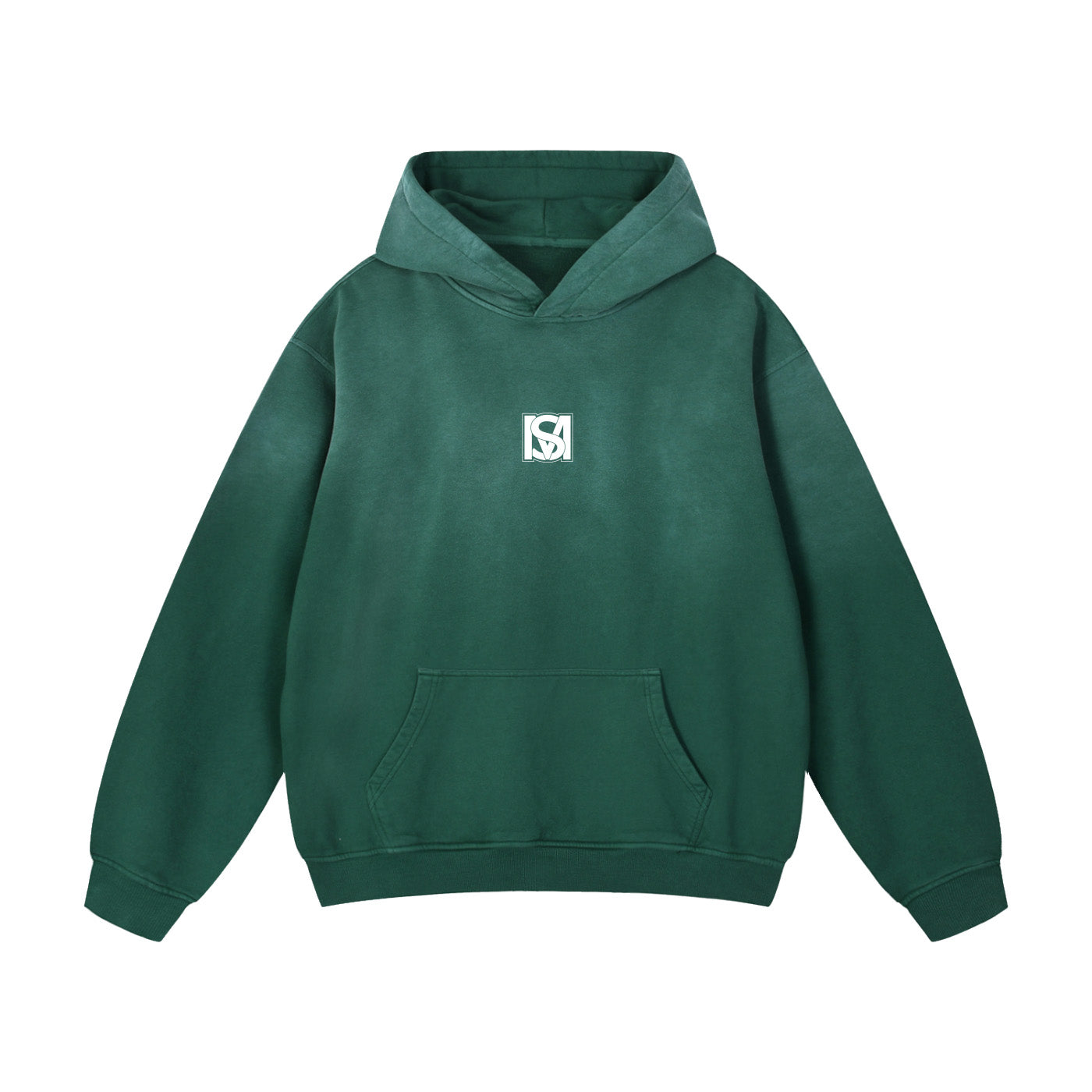 SM Monkey Wash Hoodie green front