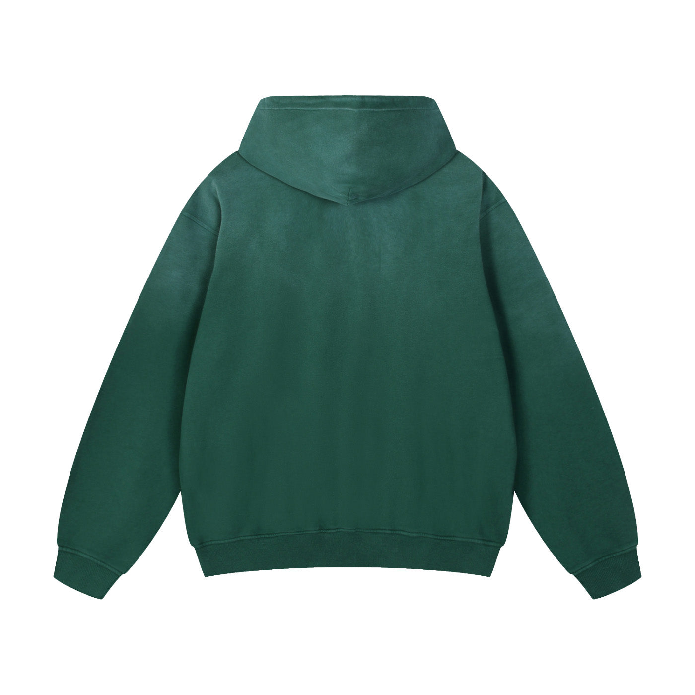 SM Monkey Wash Hoodie green back