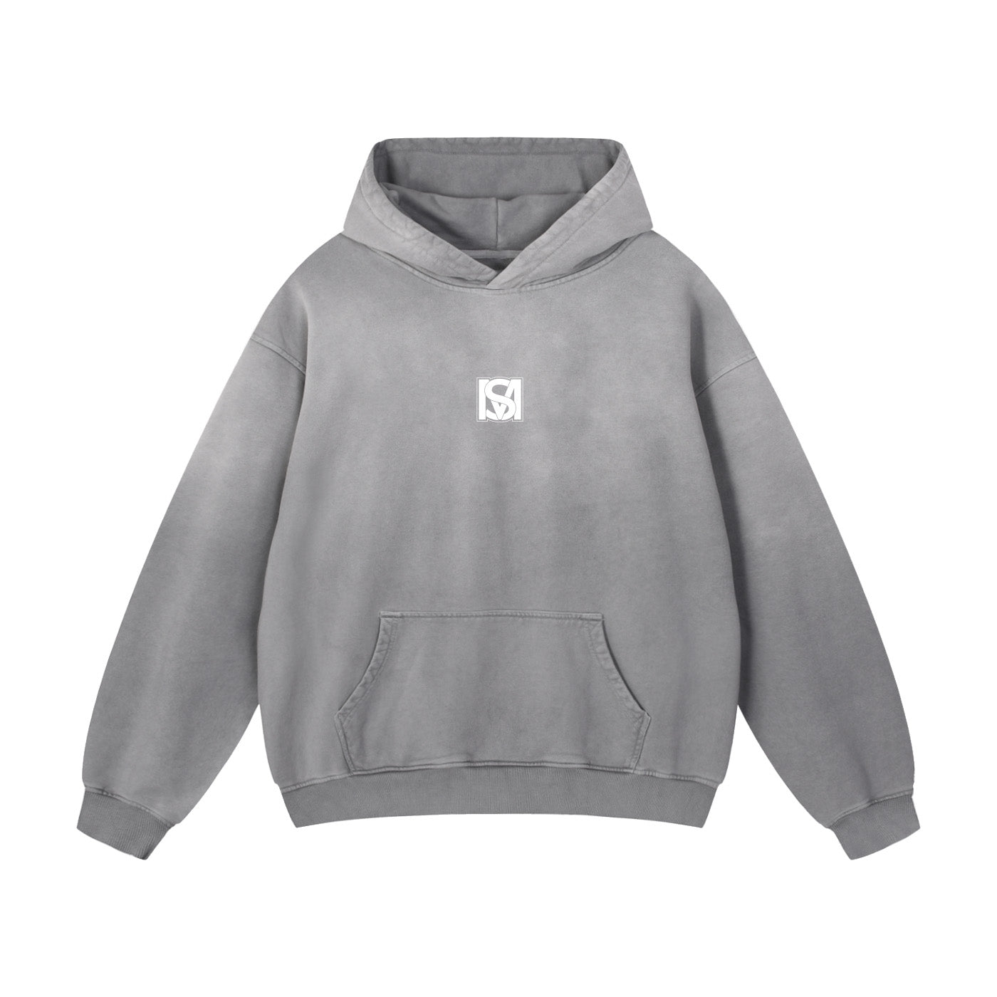 SM Monkey Wash Hoodie grey front