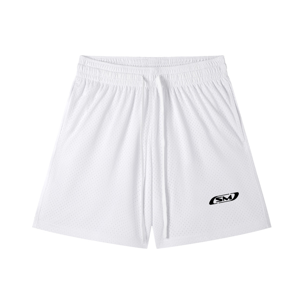 SM Motion Mesh Shorts white front