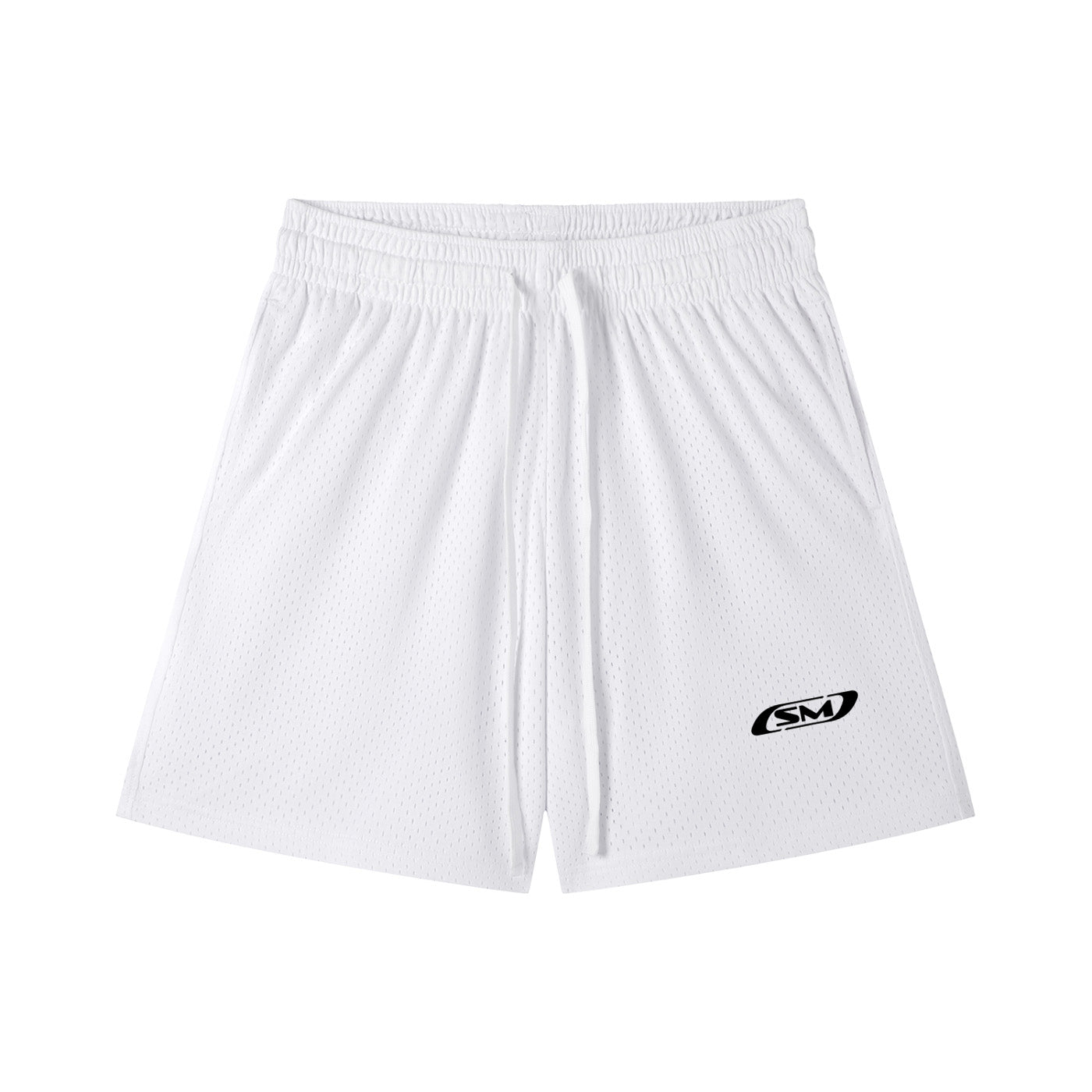 SM Motion Mesh Shorts white front
