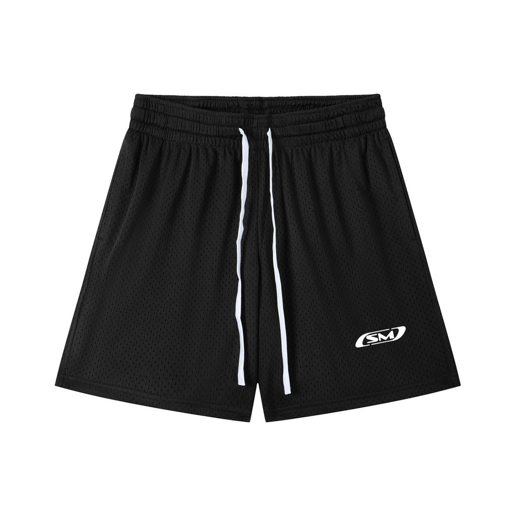 SM Motion Mesh Shorts black front