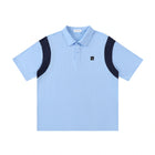SM Sig. Panel Polo T-shirt blue front