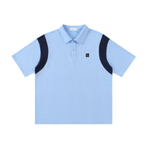 SM Sig. Panel Polo T-shirt blue front