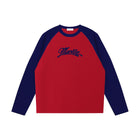 SM Retro Raglan Long-Sleeve T-shirt red front