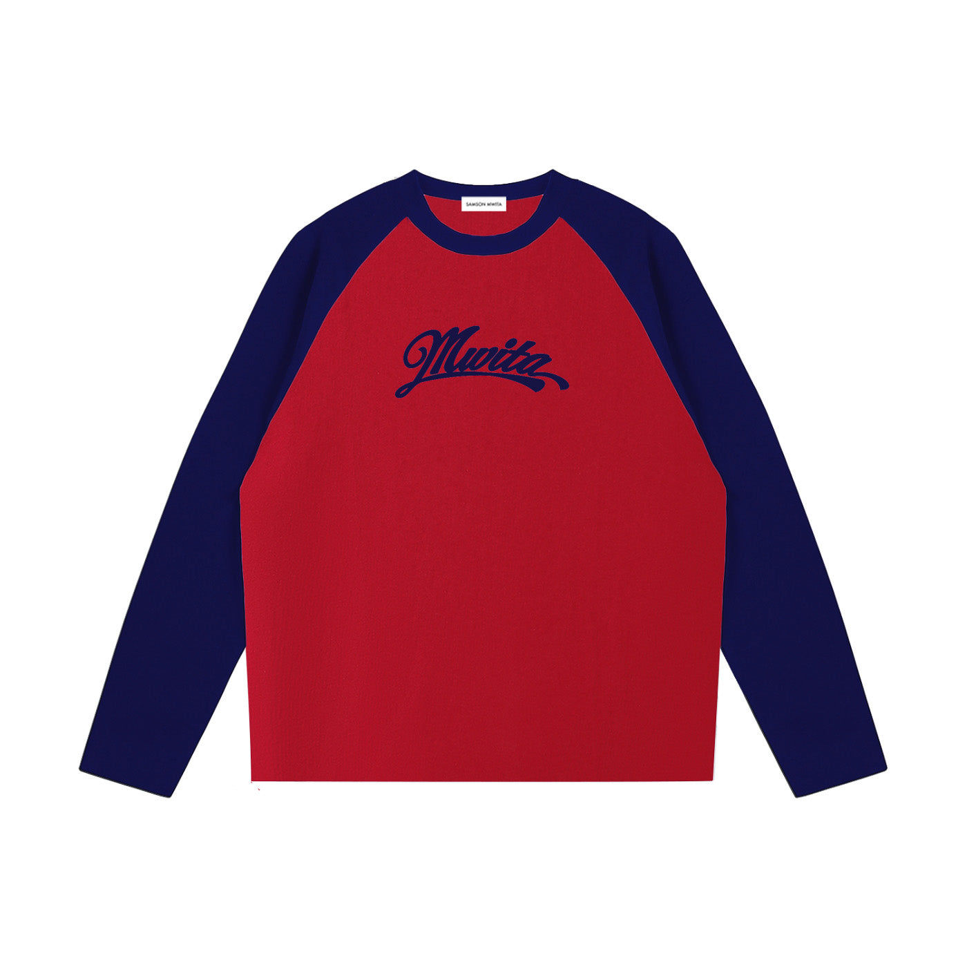 SM Retro Raglan Long-Sleeve T-shirt red front