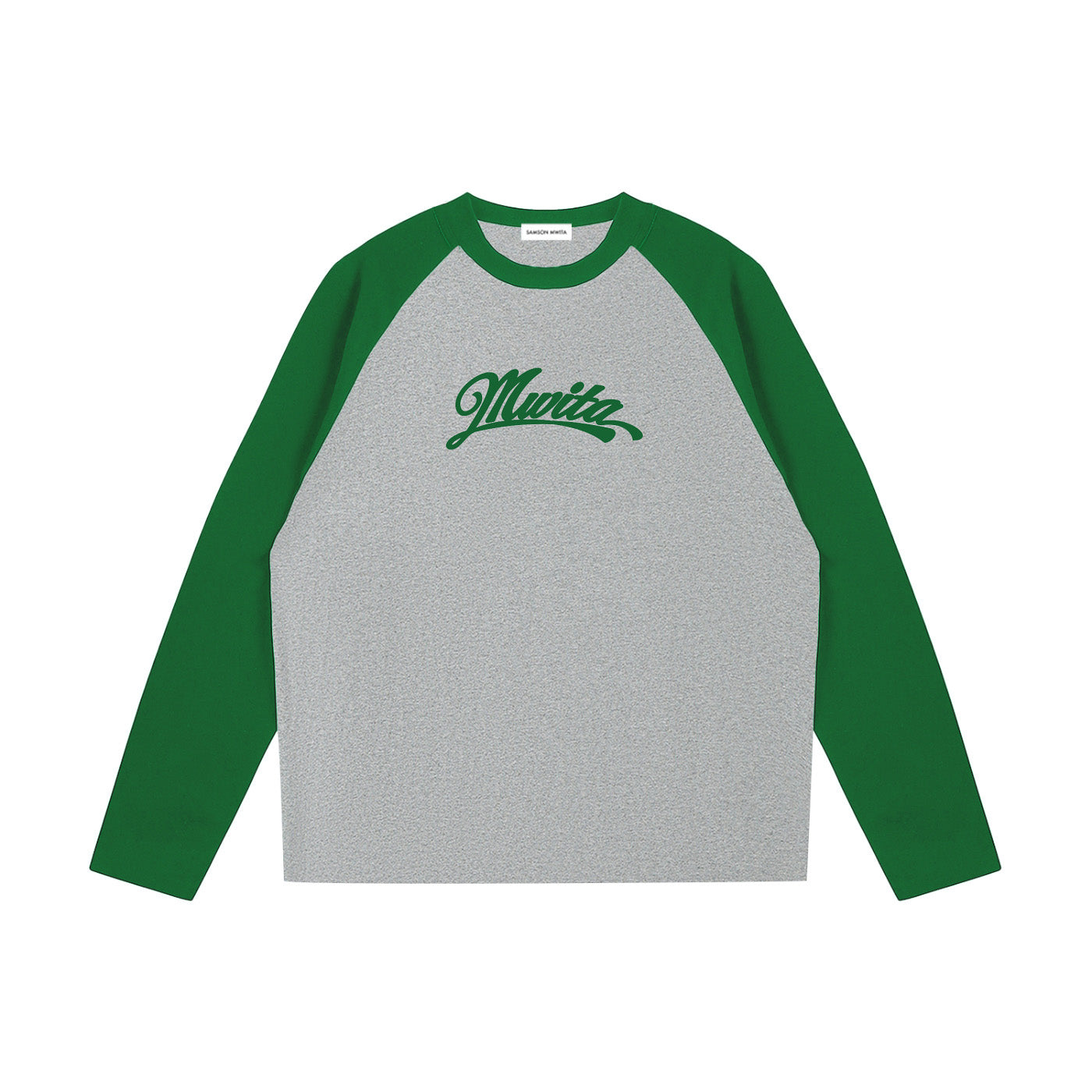 SM Retro Raglan Long-Sleeve T-shirt grey front