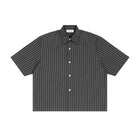 SM Pinstripe Short Sleeve Shirt charcoal front