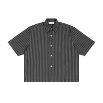 SM Pinstripe Short Sleeve Shirt charcoal front