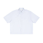 SM Pinstripe Short Sleeve Shirt white front