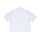 SM Pinstripe Short Sleeve Shirt white back