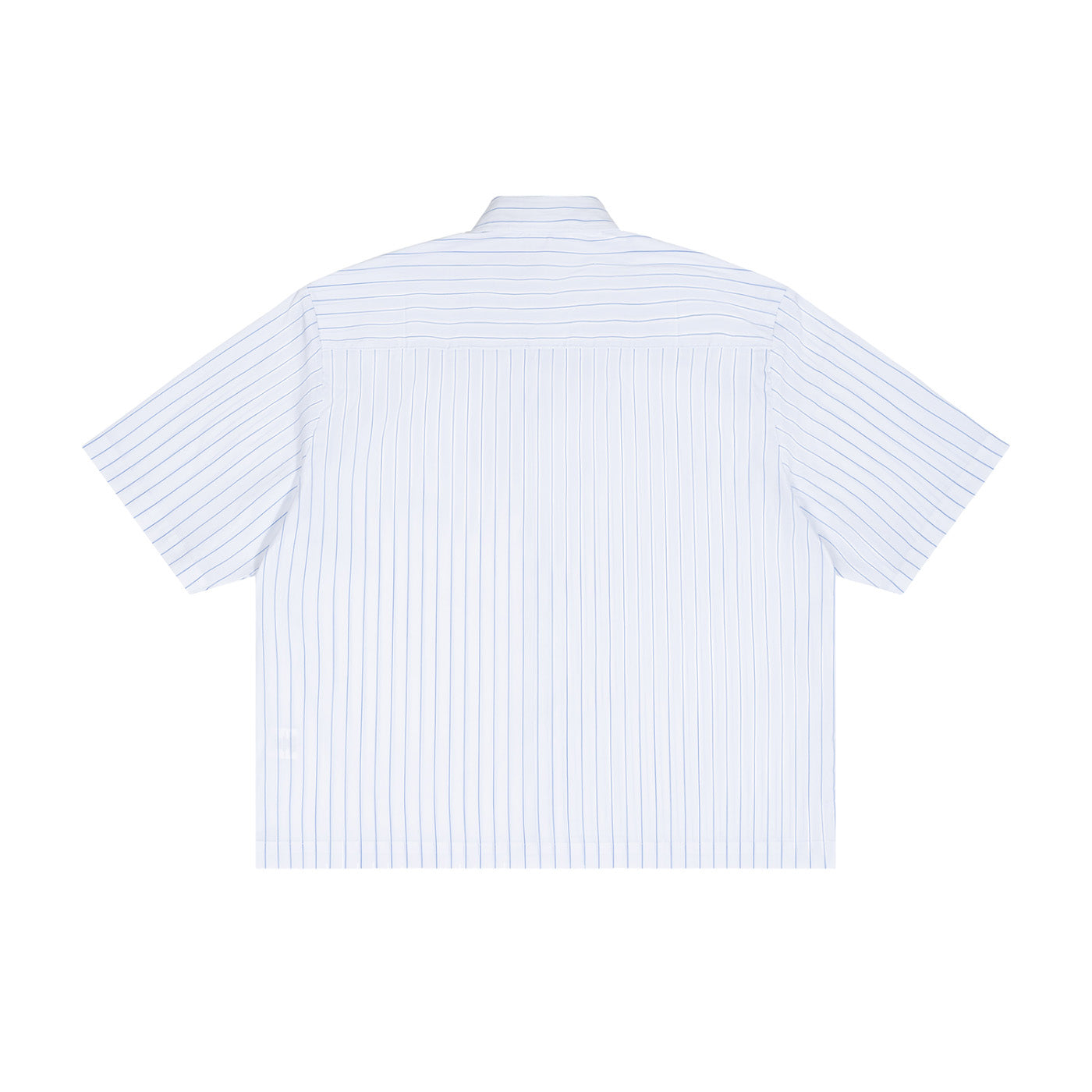 SM Pinstripe Short Sleeve Shirt white back