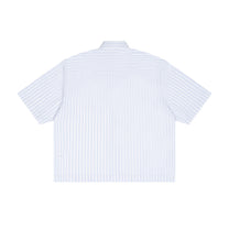 SM Pinstripe Short Sleeve Shirt white back