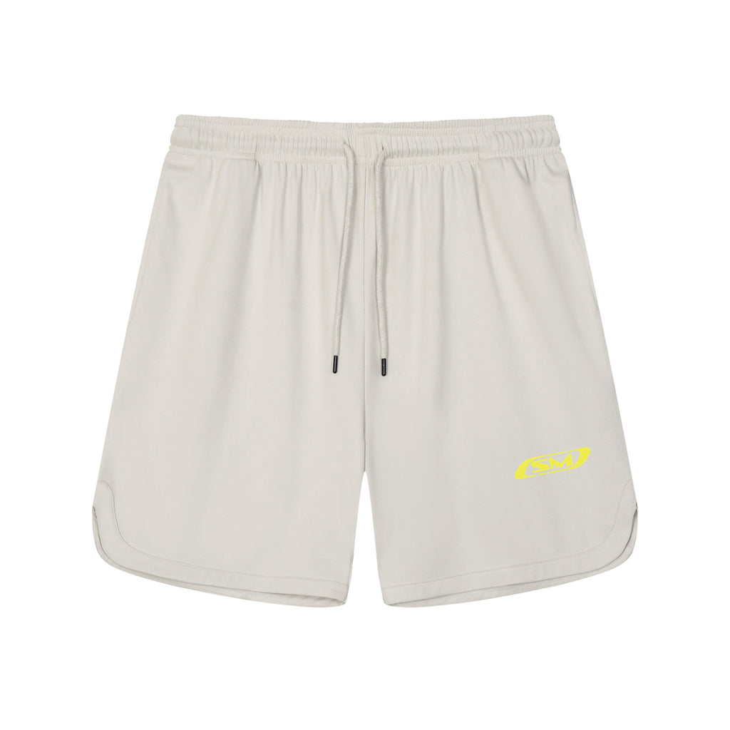 SM Motion Oversized Court Shorts oat grey front