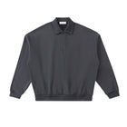 SM Sig. Fleece Polo Sweatshirt charcoal front