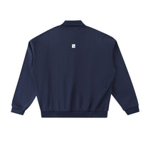 SM Sig. Fleece Polo Sweatshirt navy back