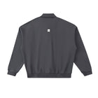 SM Sig. Fleece Polo Sweatshirt charcoal back