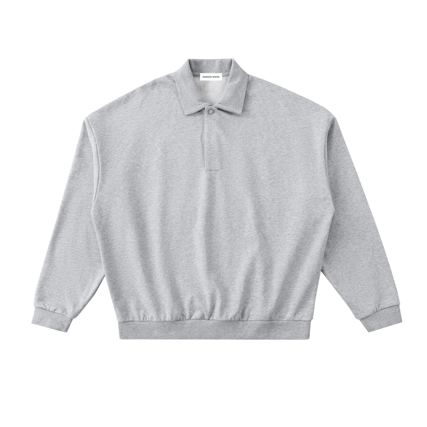 SM Sig. Fleece Polo Sweatshirt grey front