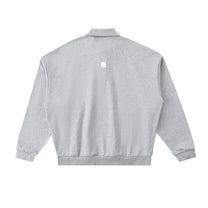 SM Sig. Fleece Polo Sweatshirt grey back