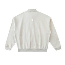 SM Sig. Fleece Polo Sweatshirt oat grey back
