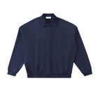 SM Sig. Fleece Polo Sweatshirt navy front