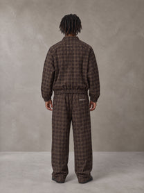 SM Meridian Espresso outfit, full-length rear studio view, Look 1.