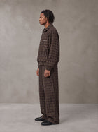 SM Meridian Espresso outfit, full-length side studio view, Look 1.