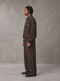 SM Meridian Espresso outfit, full-length side studio view, Look 1.