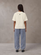 Model wearing SM Sig. Jogger Sweatpants in Washed Blue Jean, rear view.