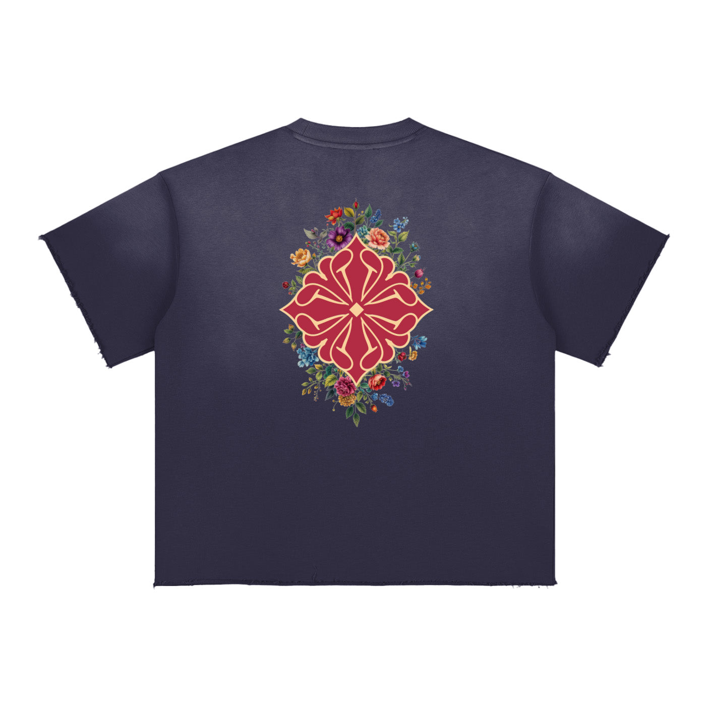 SM Echo Fleur T-shirt navy back