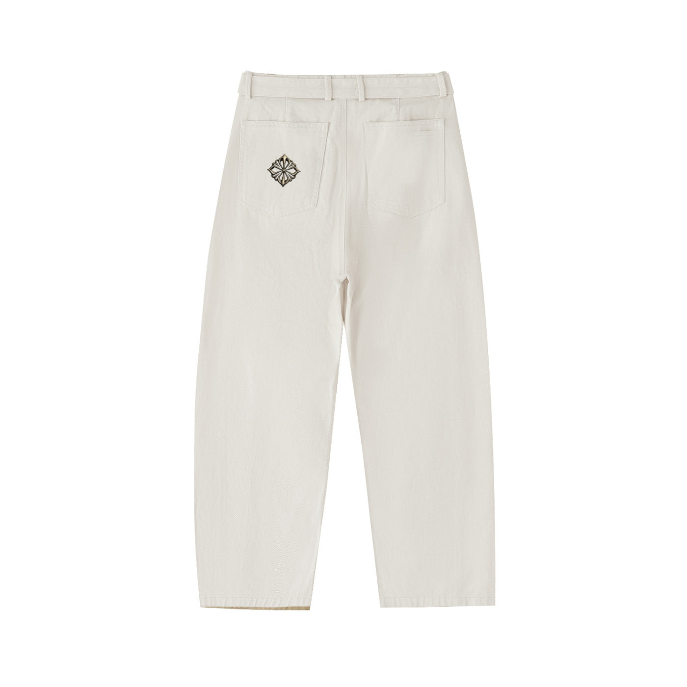SM Eternal Fleur Belted Trousers off-white back