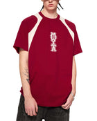 Model wearing SM Grafitti Stack T-shirt front