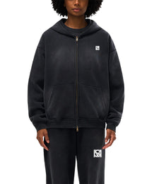 Model wearing SM Sig. Washed Boxy Hoodie