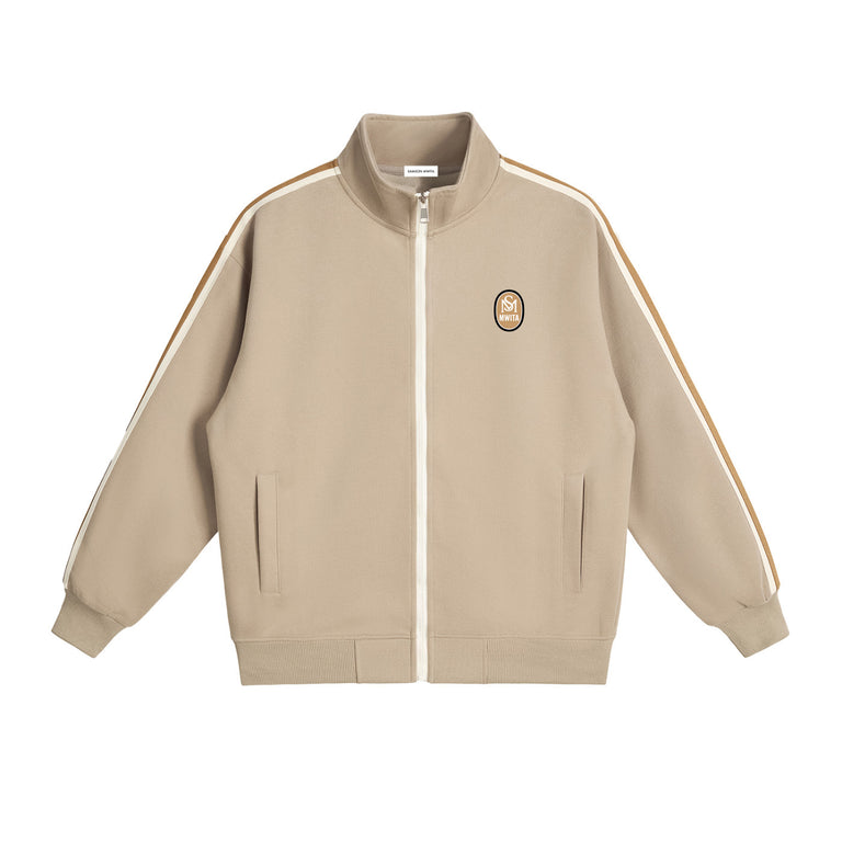 SM Insignia Track Jacket camel front