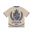 SM Jacquard Knitted Royal Emblem Knitted T-shirt camel back