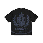SM Jacquard Knitted Royal Emblem Knitted T-shirt black back