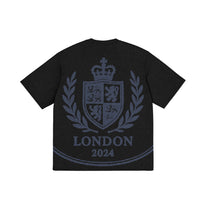 SM Jacquard Knitted Royal Emblem Knitted T-shirt black back