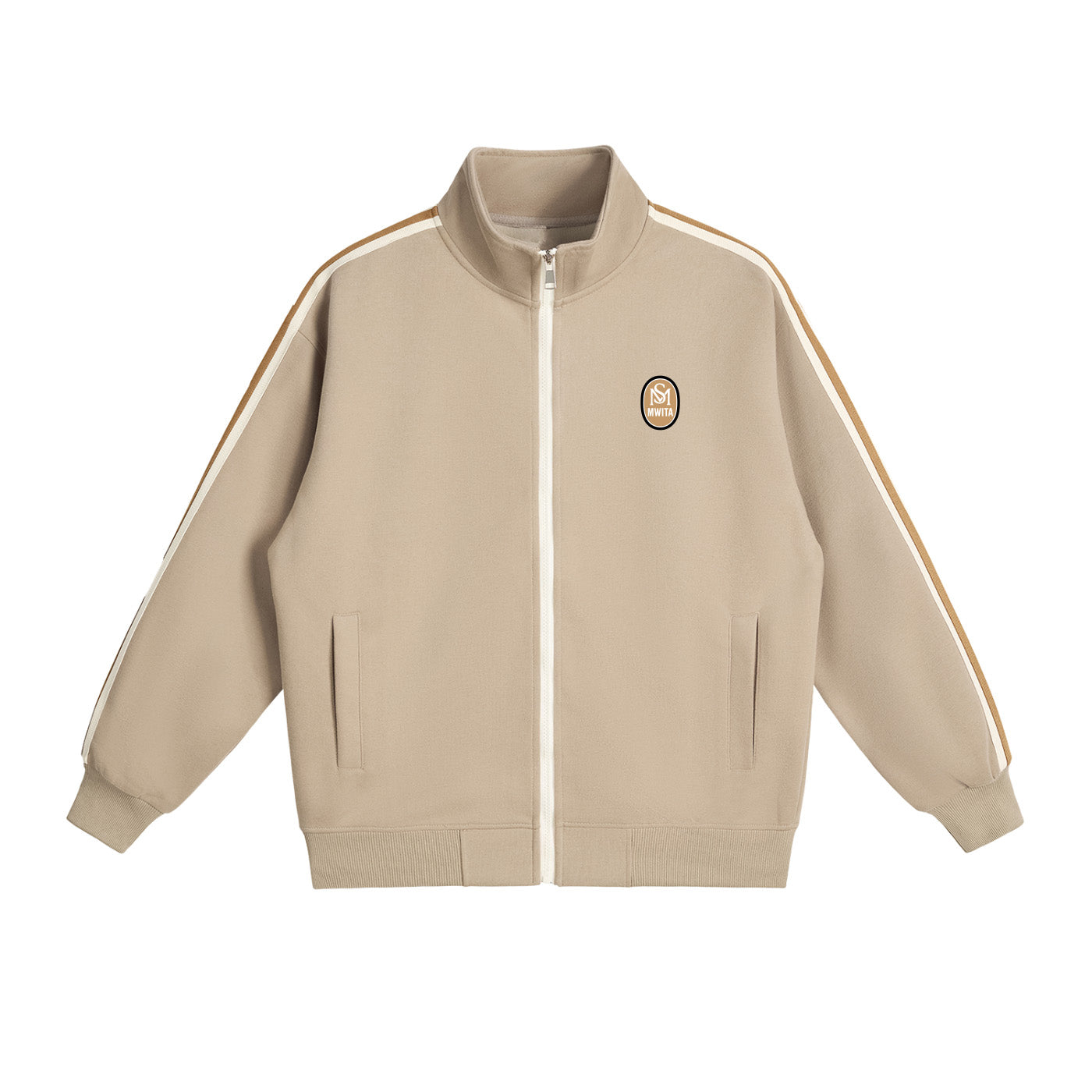 SM Insignia Track Jacket camel front