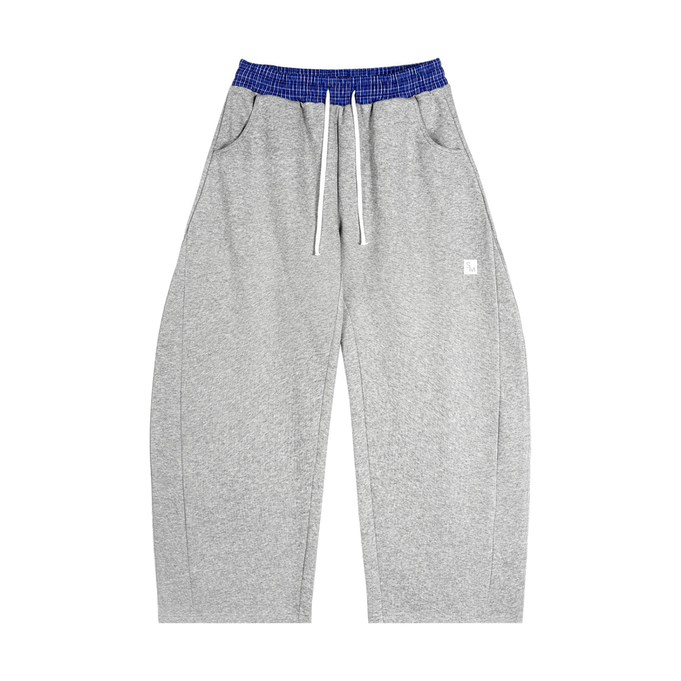 SM Sig. Plaid Sweatpants grey front